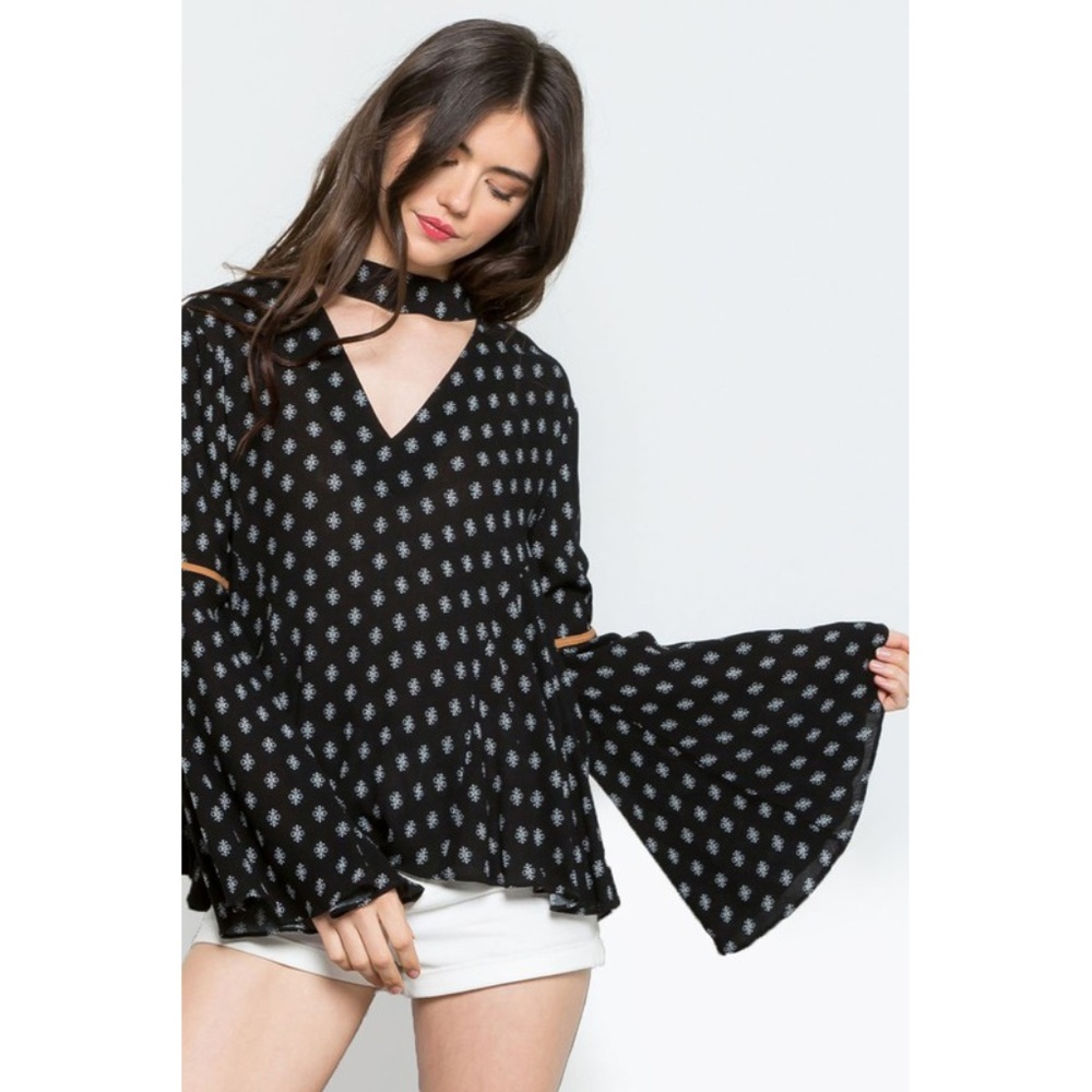 Black printed Blouse